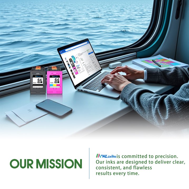 64 Ink Compatible for HP 64XL Ink Cartridge For Envy Inspire 7255e 7258e 7955e 7958e (Black, Tri-color, 2-Pack)