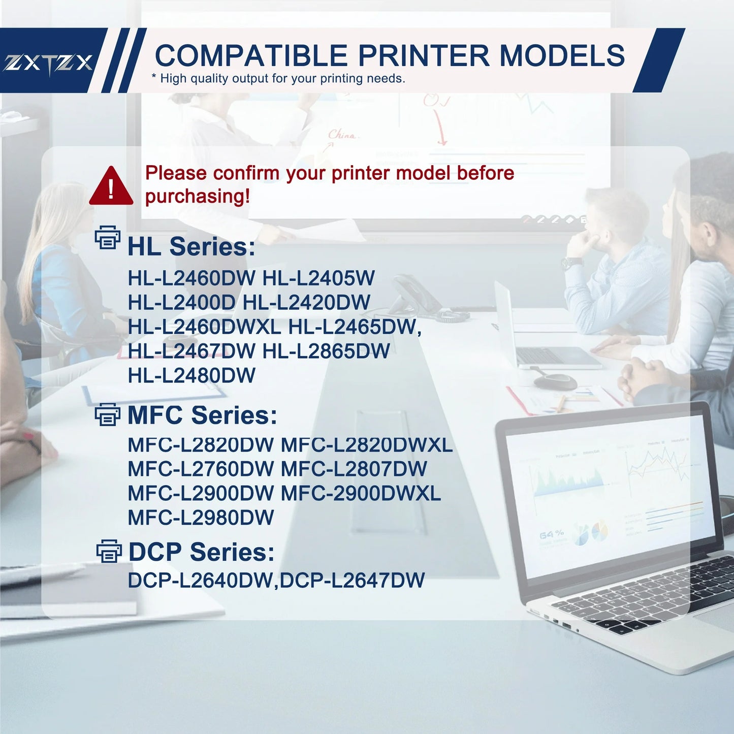 TN830XL Toner Compatible for Brother TN830XL Toner Cartridge MFC-L2807DW DCP-L2640DW Printer