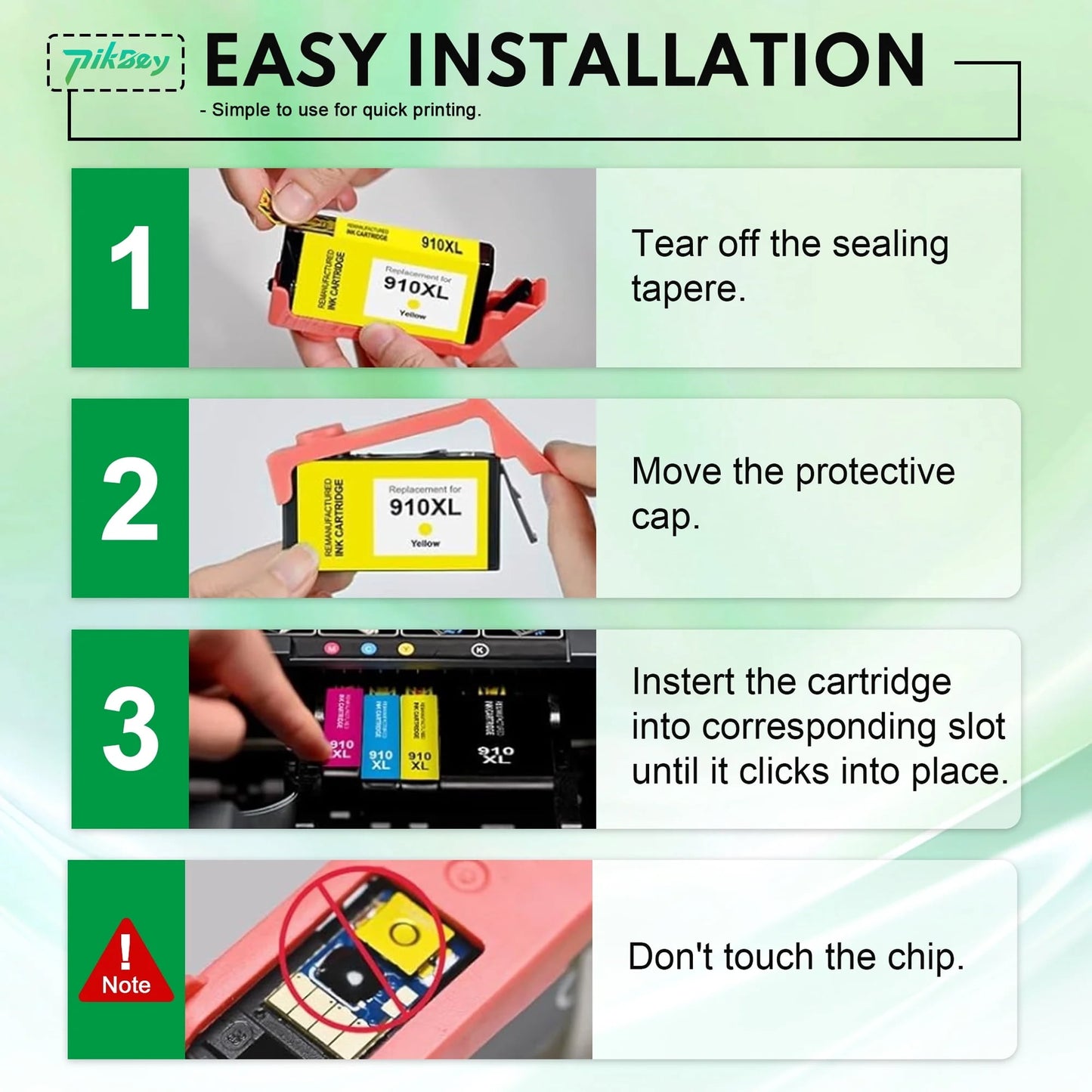 910XL Ink Cartridges Combo Pack Compatible for HP 910 Ink Works with 910 XL Cartridge Printer