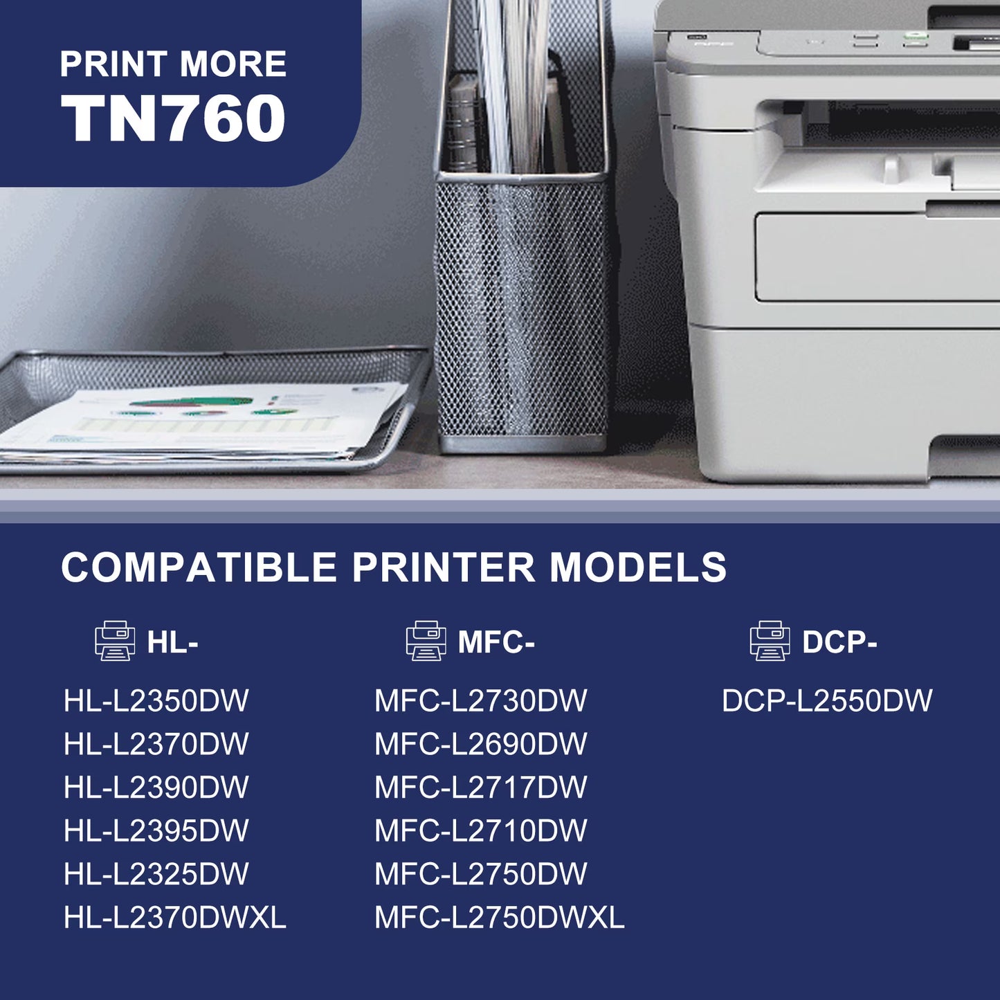 TN730 TN 730 Toner Cartridge Compatible for Brother TN 730 TN-730 TN730 Toner Cartridges for MFC-L2730DW HL-L2390DW DCP-L2550DW Printer (Black,2 Pack)