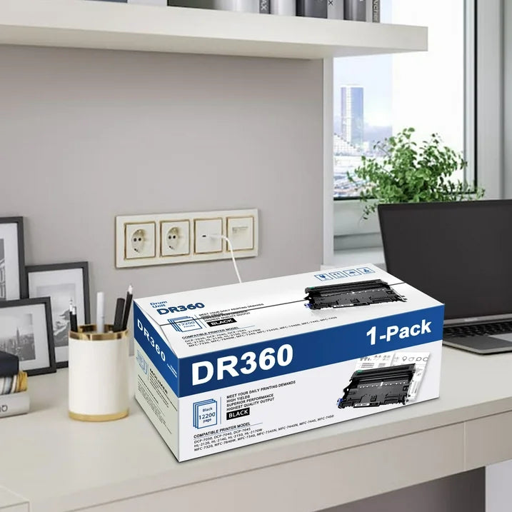 DR360 Drum Unit Compatible for Brother DR360 DR-360 for MFC-7840W Printer (1 Pack Black Drum Unit).