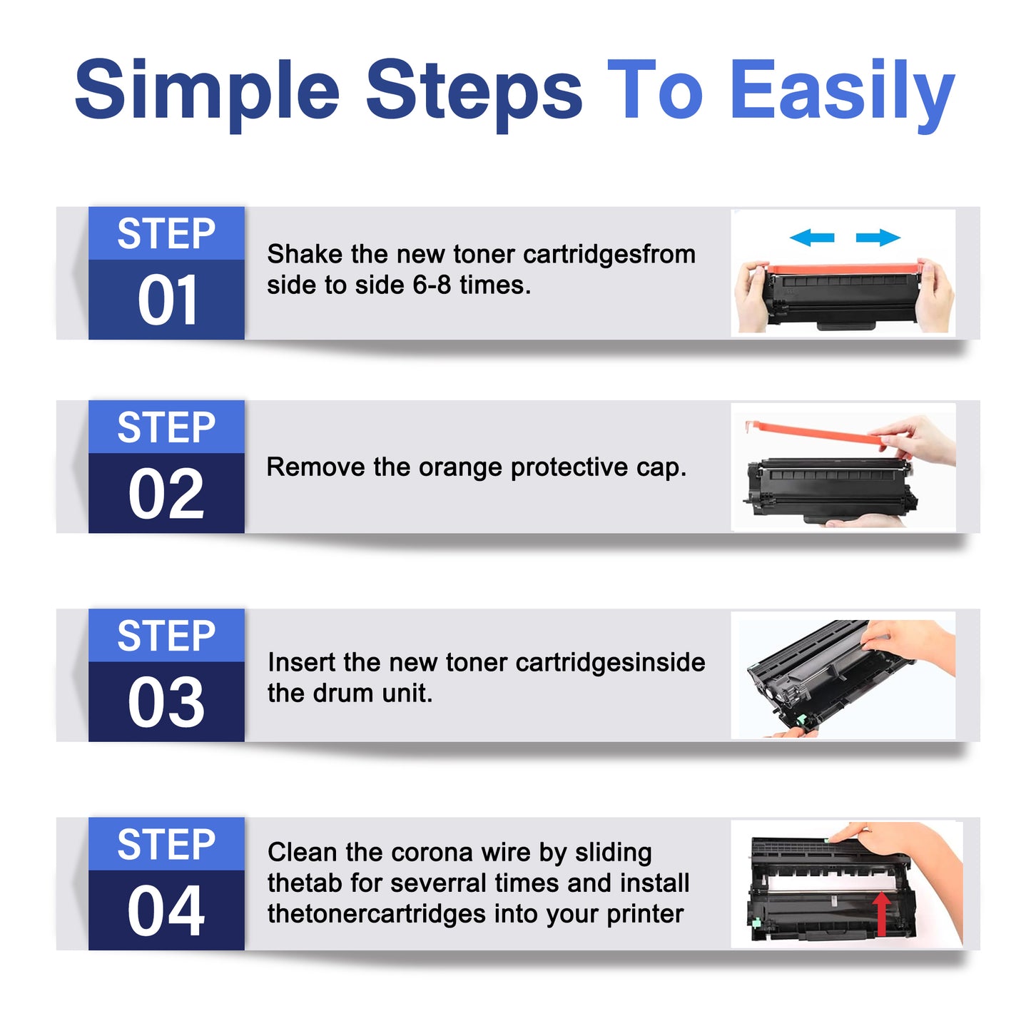 TN760 Black Toner Cartridge 6 Pack ZXTZX Compatibles for Brother TN730 TN-760 Compatible with DCP-L2550DW HL-L2370DW Series Printers
