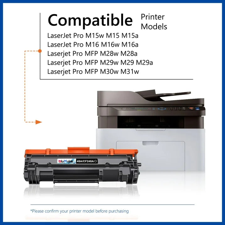48A Toner Compatible for HP 48A Toner Cartridge for HP LaserJet Pro M15a M16w Printer 2 Pack(Black)