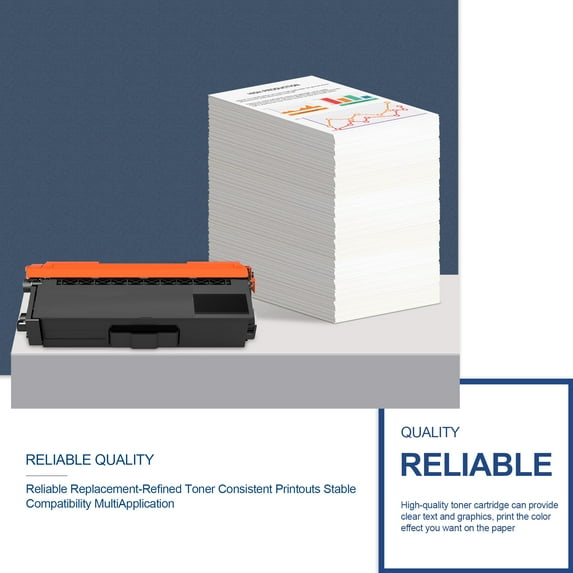 TN433 Toner Cartridge 4 Pack Compatible for Brother TN 433 TN431 TN 431 for HL-L8360CDW MFC-L8610CDW HL-8260CDW L8360CDWT Printer(Black/Cyan/Magenta/Yellow)
