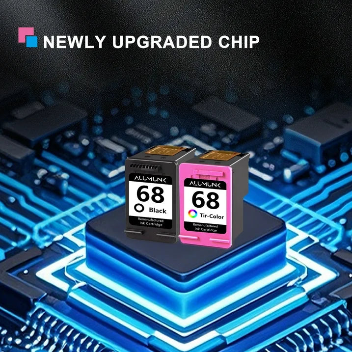 68 Ink Cartridge Compatible for HP 68 Ink Cartridge Black Tri-Color for Envy 6100e 6500e Series (2 Pack)