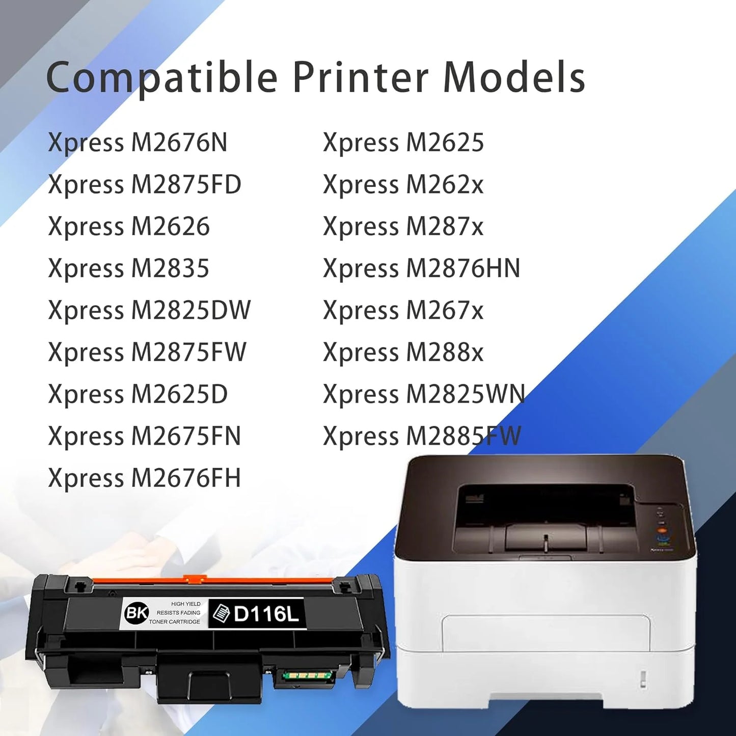 MLT D116L MLT-D116L D116L Black Toner Cartridge Replacement for Samsung Xpress M2875FD M2626 M2835 M288x M2825WN M2885FW Printer Toner
