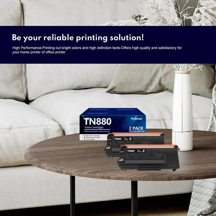TN-880 Black Toner Cartridge Replacement for Brother TN880 Toner Cartridge for HL-L6200DW Printer.