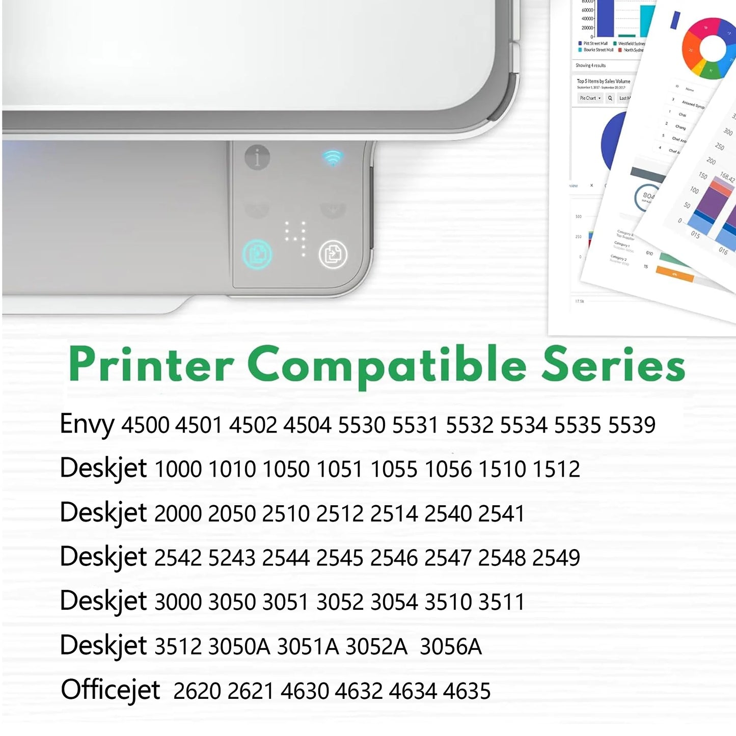 61XL Ink Cartridges Comb Pack (2-Pack Black Tri-Color) Compatible for HP 61 Ink Cartridges for Printer ink 61 for 5530 4500 Printer