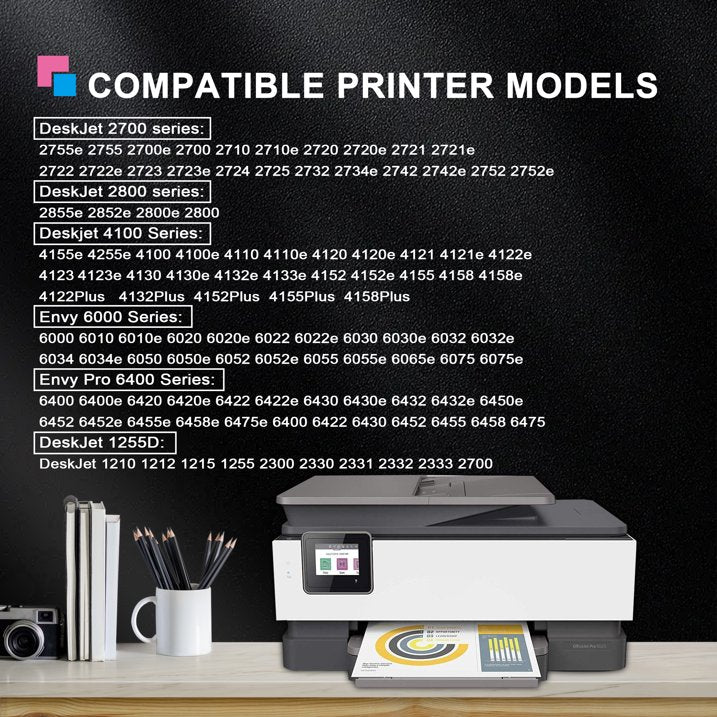 67XL 67 Ink Cartridge Compatible for HP 67 XL Ink Cartridges Deskjet 2742e 2752e 2755e Envy 6000 6010e (Black, Tri-Color)