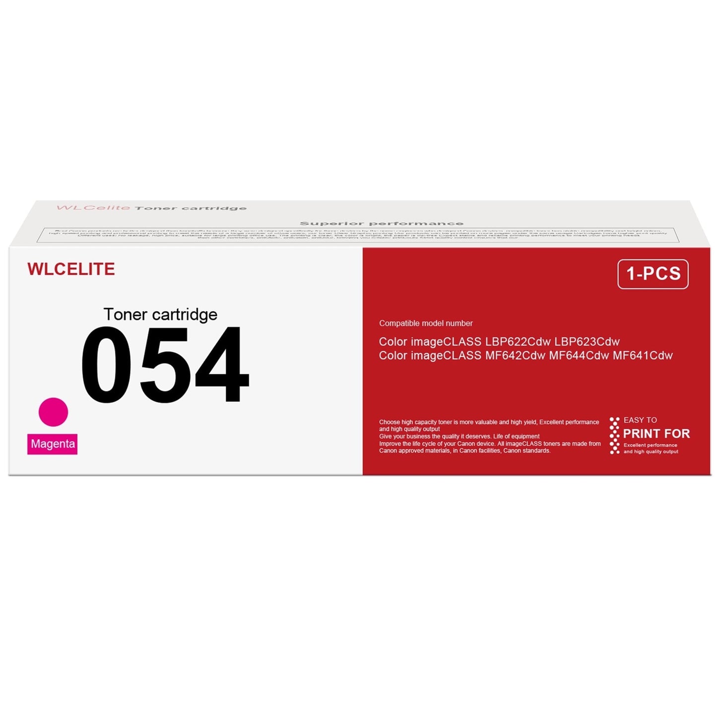 054 CRG-054 Toner Cartridge Replacement for Canon 054 Toner Cartridge Magenta for LBP623Cdw MF642Cdw MF641Cdw Printer