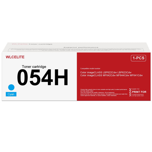 054H Toner Cartridge Replacement for Canon 054H 054 Toner Cartridge for LBP623Cdw MF644cdw MF641Cdw Printer (Cyan)