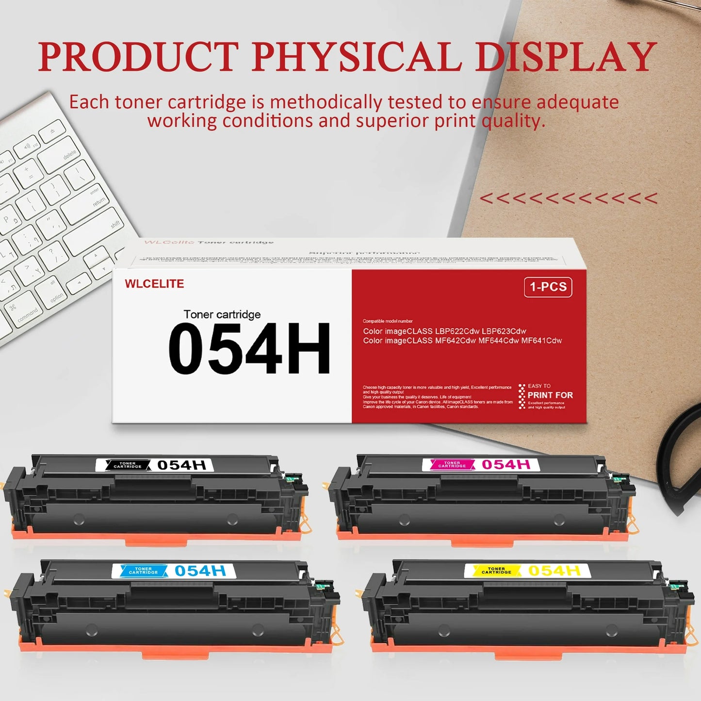 054H Toner Cartridge Compatible for Canon 054H Combo Pack Toner Cartridges LBP622Cdw LBP623Cdw Printer (4 pack)