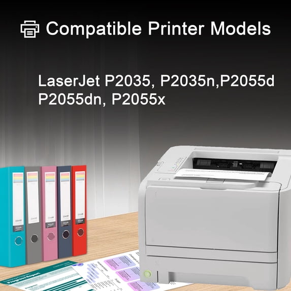 05A 05X Toner Cartridge 2-Pack Black Compatible for HP05A CE505A 05X CE505X for LaserJet P2035 P2035N P2055DN P2030 P2050 P2055X P2055D Printer Ink