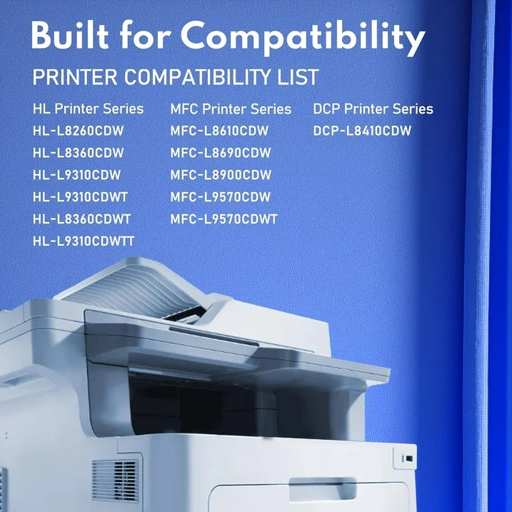 TN431 Toner Cartridge 4PK Replacement for Brother TN-431 Toner for HL-L8360CDW MFC-L8900CDW Printer