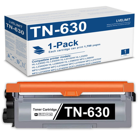 1 Black TN 630 High Yield Toner Cartridge Replacement for Brother MFC-L2740DW Printer