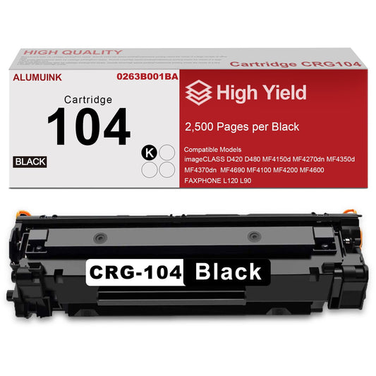104 Black Toner Cartridge Replacement for Canon imageclass D420 D480 Printer, 1 - Pack