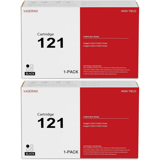 121 High Yield Toner Cartridge Black (3252C001) 2Black CRG121 121 Toner Cartridge Replacement for Canon 121 ImageCLASS D1620 D1650 Printer