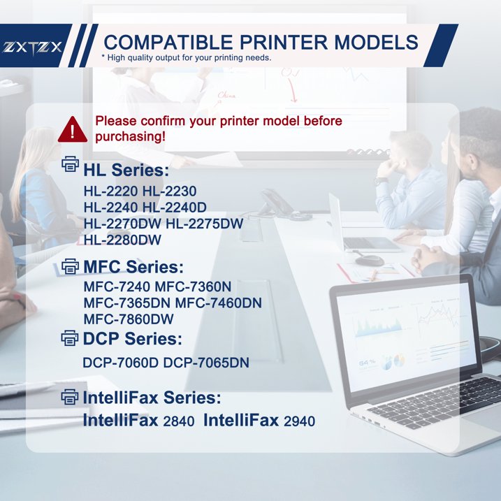 TN450 Toner Compatible for Brother TN450 Toner Cartridge DCP-7060D HL-2220 MFC-7360N Printer
