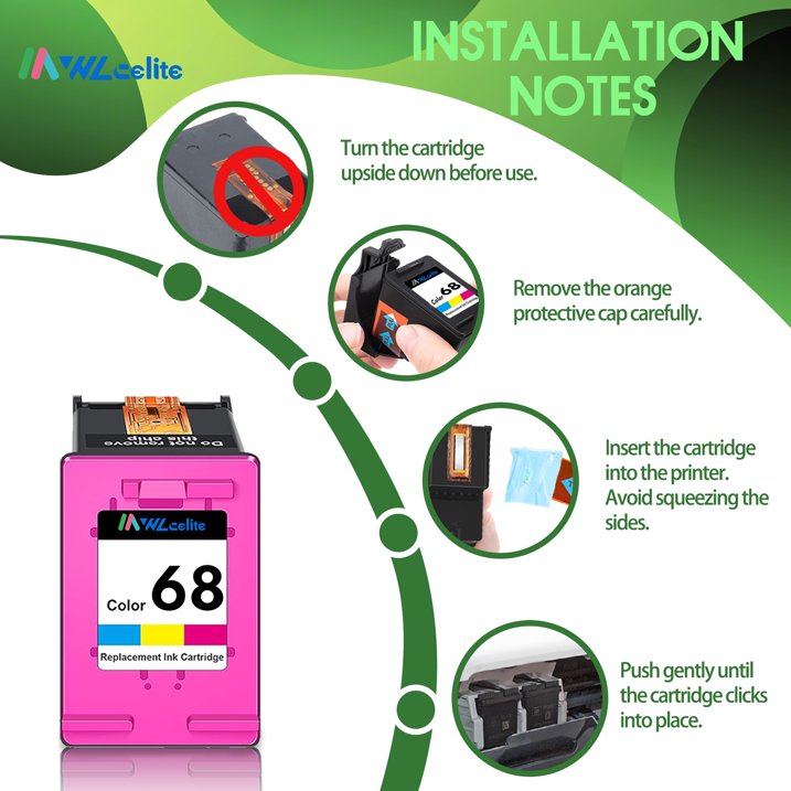 68 Ink Cartridge Compatible for HP 68 Ink Cartridge for Envy 6100e 6500e Series (1 Tri-Color)
