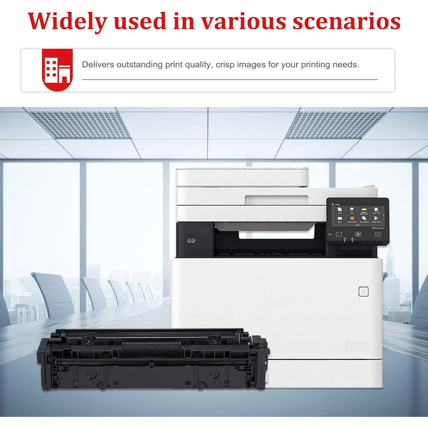 045 Toner Cartridge Set (4-Pack, Black, Cyan, Magenta, Yellow) Compatible CRG-045 Toner Replacement for Canon 045 Toner Cartridges Color imageCLASS MF631Cn MF632Cdw MF633Cdw MF634Cdw Printer