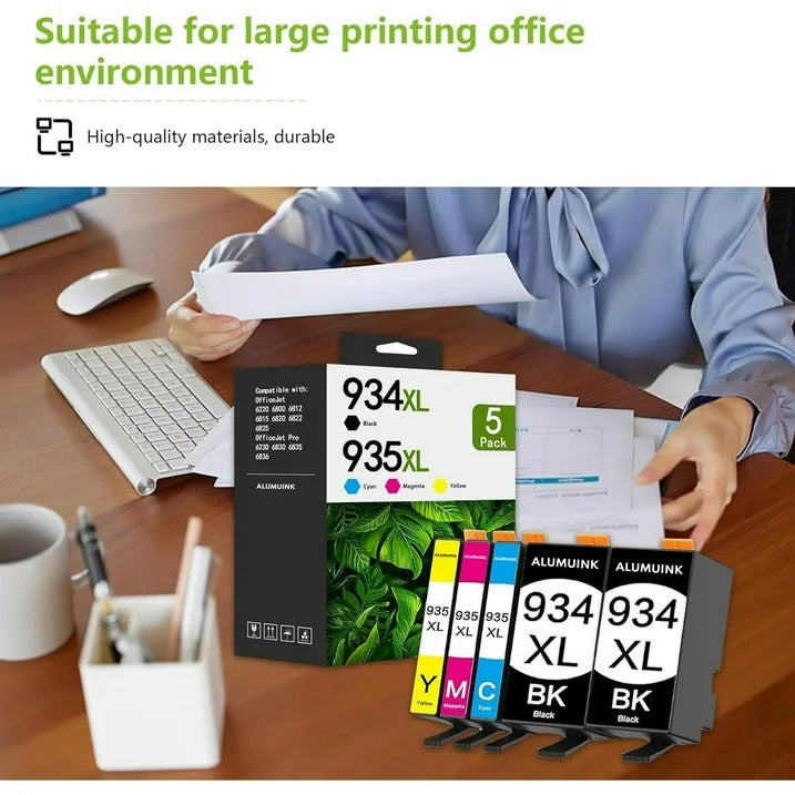 934 XL 935 XL Ink Combo Pack Compatible for HP 934 935 XL Ink Cartridges for OfficeJet 6220 Printer