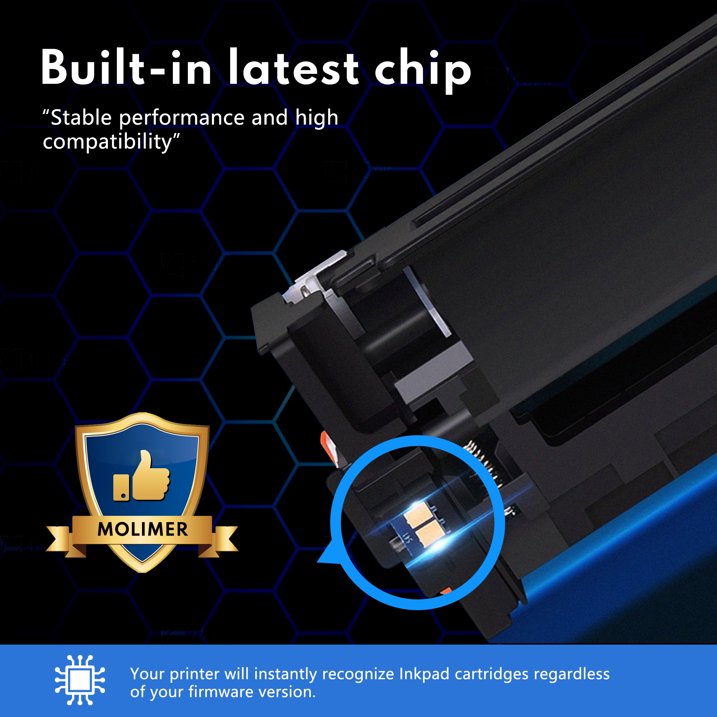 201X | CF400X CF401X CF402X CF403X With Chip Toner Cartridge 5 Pack Black Cyan Yellow Magenta Compatible for HP Pro M252dw M252n MFP M277n M277dw M277c6 M274n Printers