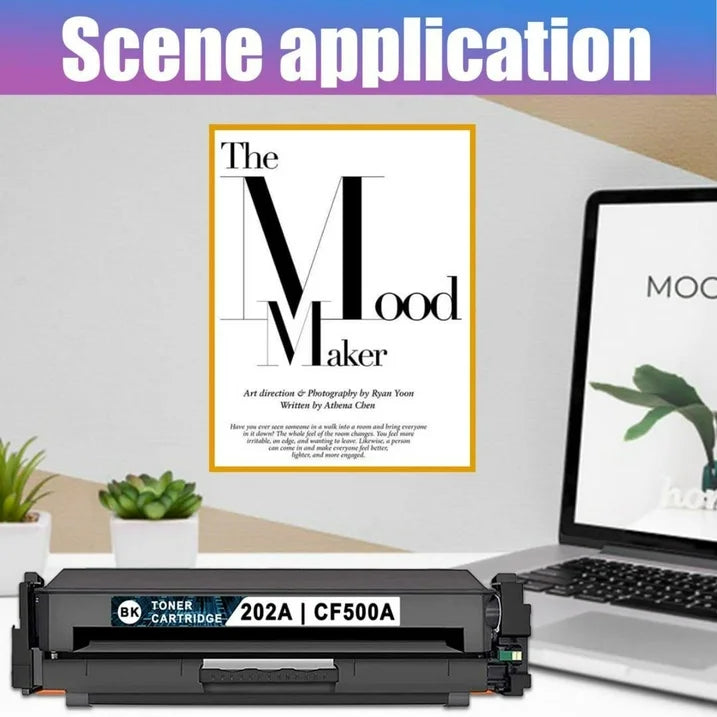 3-Pack Black High Yield 202A | CF500A Toner Cartridge Compatible for HP Color Pro MFP M280nw M281fdn M254dn Printer