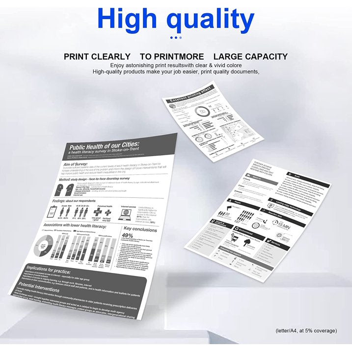 3 Pack TN750 TN-750 DR720 DR-720 High Yield Compatible Drum Unit & Toner Cartridge Replacement for Brother HL-5240 5250DN/DNT 5280DW 5270DN 5370DW/DWT Drum Unit Printer (2 Toner, 1 Drum)