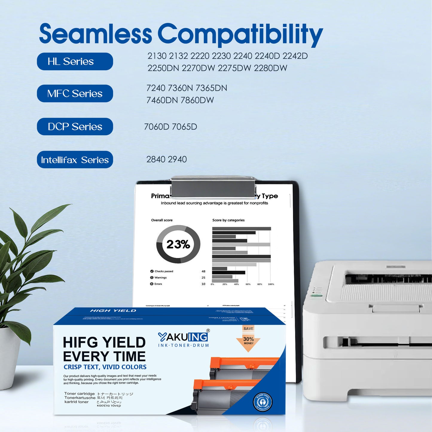 TN-420 TN 420 Toner Cartridge Compatible for Brother TN420 High Yield Black Works with DCP-7060D 7065D Intellifax-2840 2940 HL-2270DW 2275DW [ 3 Black ]