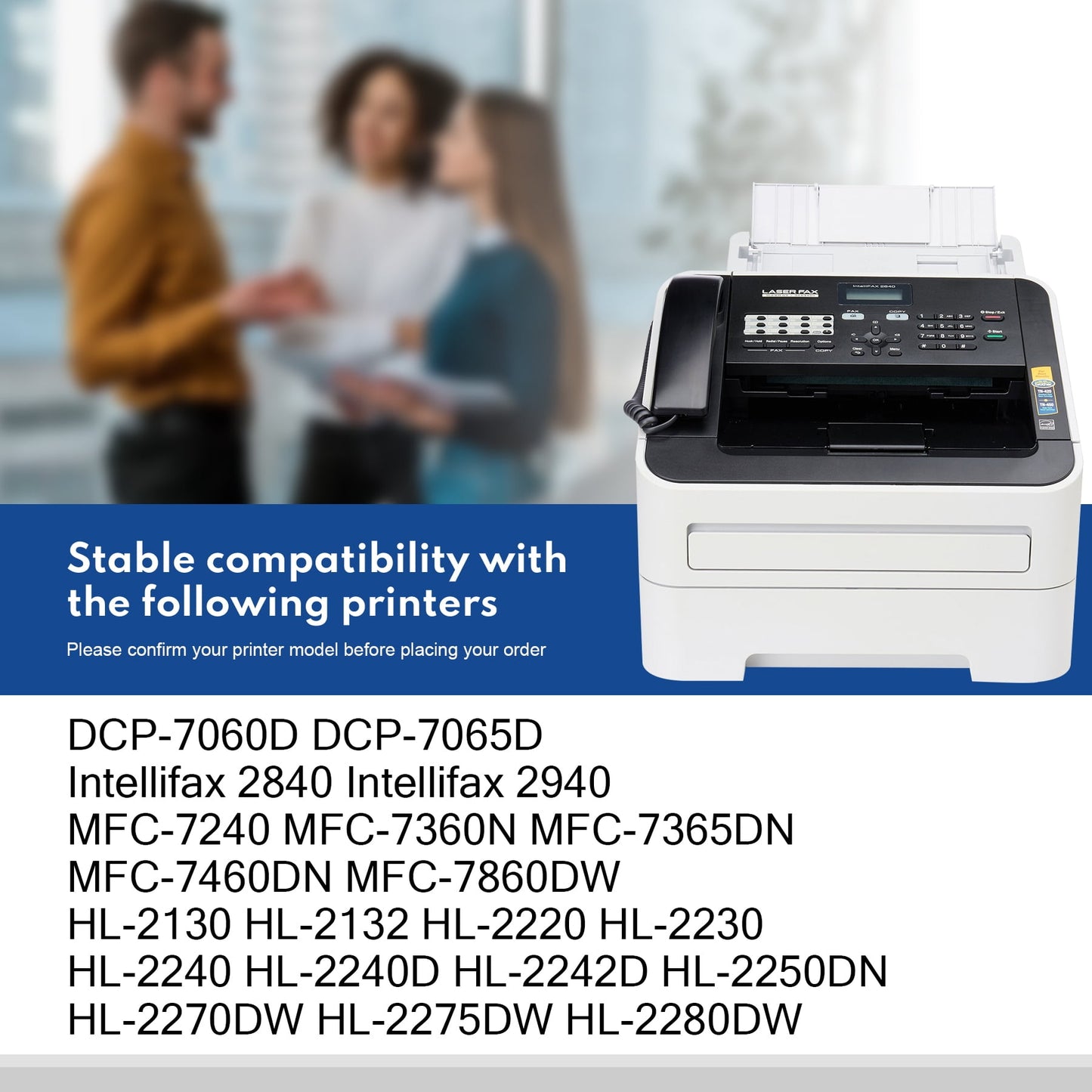 TN420 Compatible TN-420 Black Toner Cartridge Compatible for Brother TN-420 DCP-7060D DCP-7065DN Intellifax 2840 MFC-7240 HL-2130 HL-2132 Toner.(1 Pack)