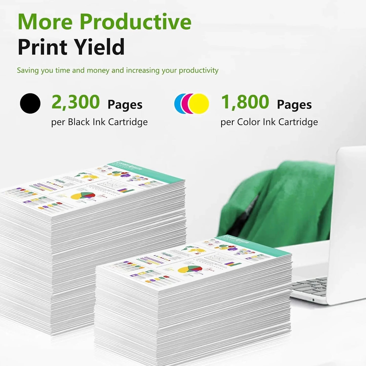 52 XL Ink Cartridges 952XL Compatible for HP 952 Ink Cartridge for OfficeJet Pro 8702 8710 8715 Printers (4 Pack)