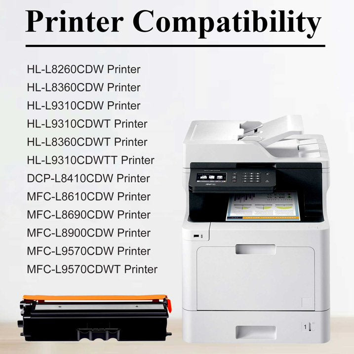 TN431 Toner Cartridge Replacement for Brother TN 431 Toner for HL-L8360CDW MFC-L8900CDW Printer