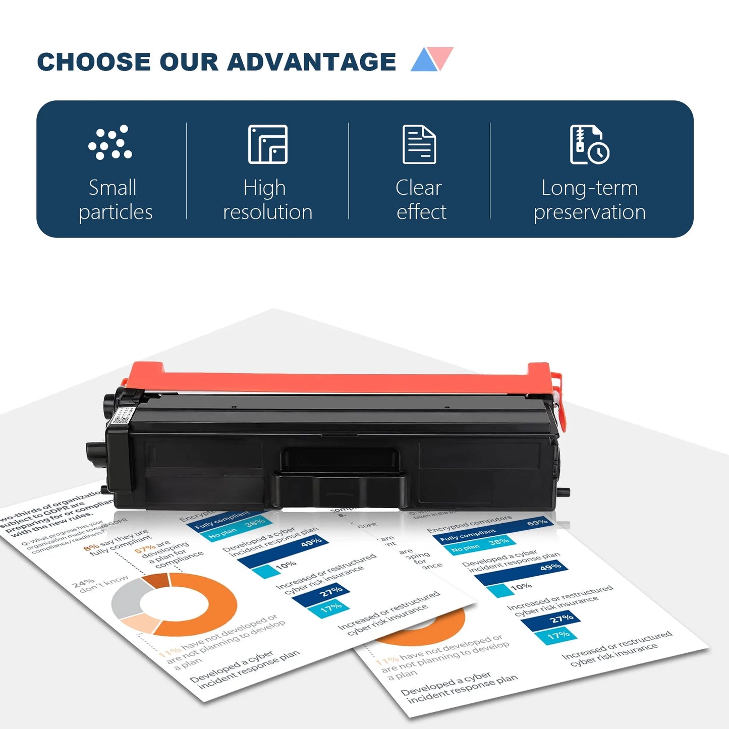 TN-433 High Yield Toner Cartridge- Replacement for Brother TN433 MFC-L8690CDW Printer (Cyan, Yellow, Magenta, 3 Pack)