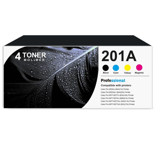 201A 201X High Yield Toner Cartridges Compatible for HP 201A CF400A 201X CF401A CF402A CF403A Toner Cartridge set Pro MFP M277dw M277c6 Printer
