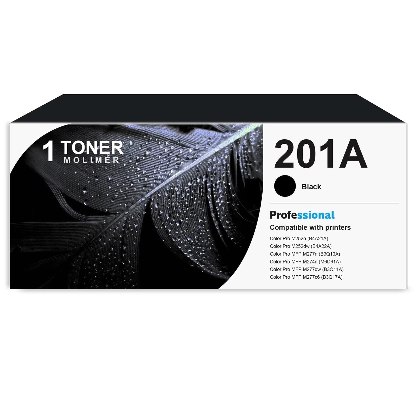 201A Toner Cartridge Compatible for HP 201A CF400A Toner Cartridge for Color Pro M252dw Printer