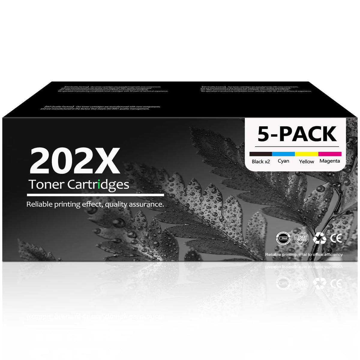 202X Toner Cartridge Compatible for 202X Toner Cartridge Color LaserJet Pro MFP M281fdw M254dw Printer (5 Pack Black Cyan Yellow Magenta)