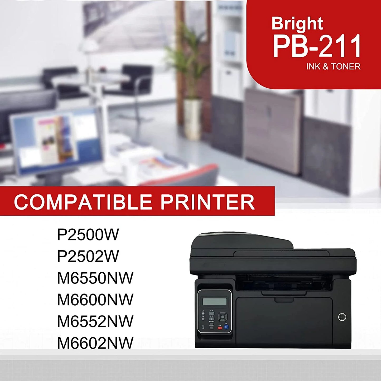 PB-211 Toner Cartridge Replacement for Pantum for Pantum P2500W P2502W Printers (Black-1 Pack)