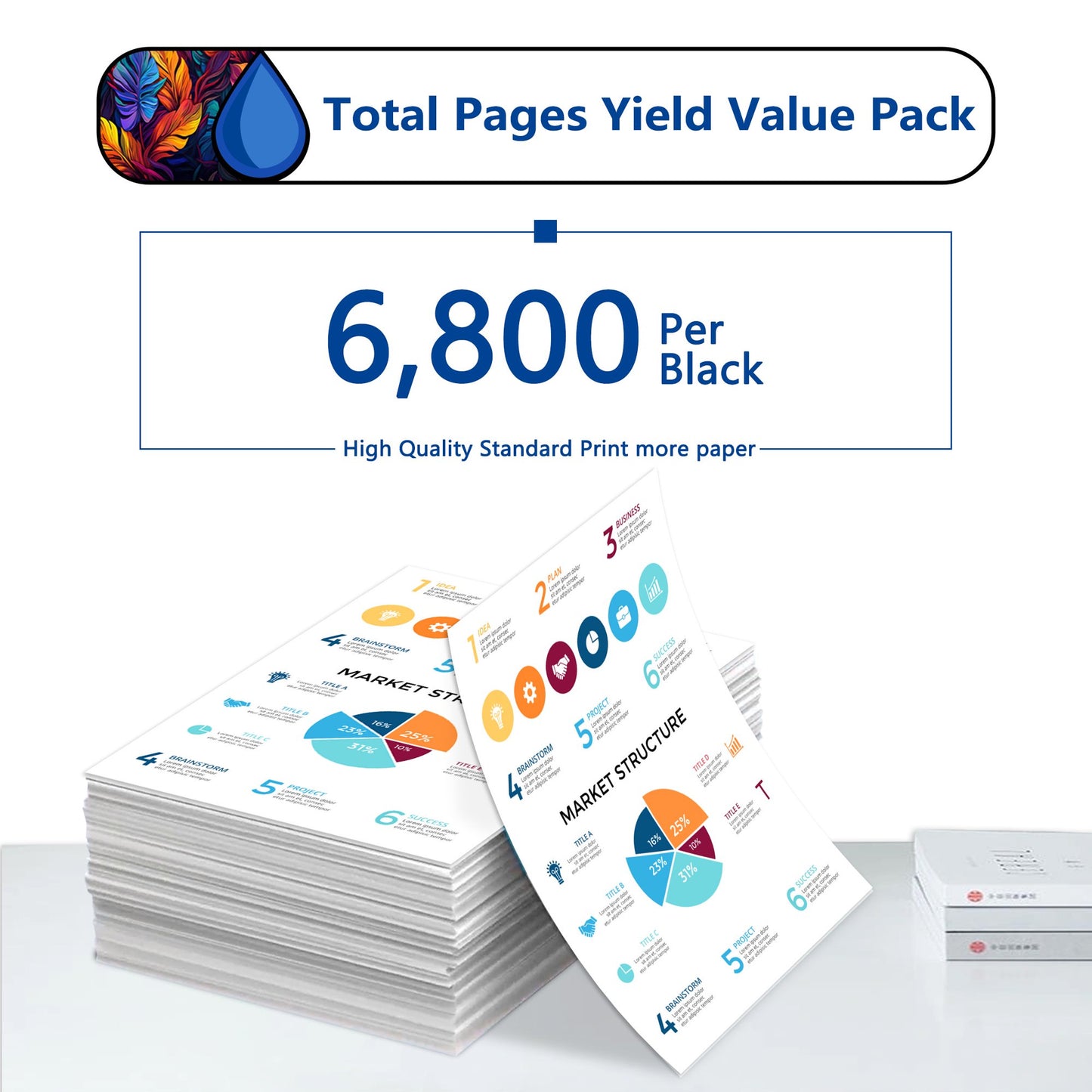 410X Toner Cartridge 1 Pack Compatible for HP 410X CF410X Black Toner Cartridges for Color Laser Pro M452 Series, Color Laser Pro MFP M377, M477 Series Printers