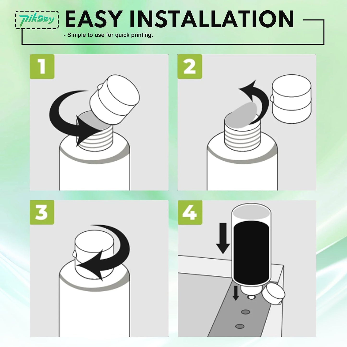 31 Ink 32XL Black Ink Bottle Set (5-Pack) - Compatible for HP 31 32 XL Ink Bottle Set for Smart Tank 5000 6001 7301 Printers