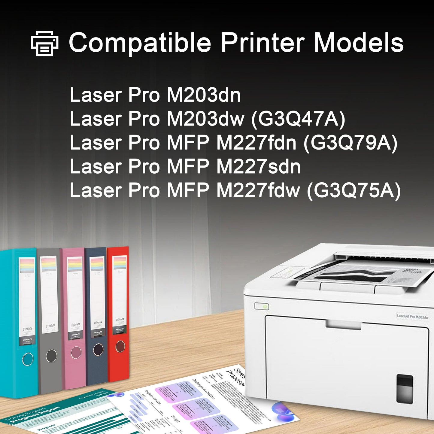 30X ( Black ) Toner Cartridges Compatible for HP 30X CF230X for LaserJet Pro M203dw M203dn;LaserJet Pro MFP M227fdw M227fdn M227sdn 1-Pack