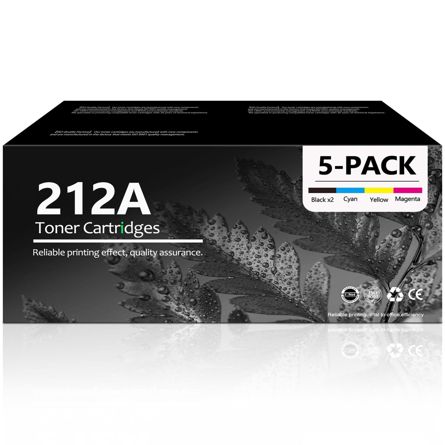 212A Toner Cartridge 5 Pack Compatible for 212A Toner Cartridges for Color LaserJet Enterprise M554dn M555dn