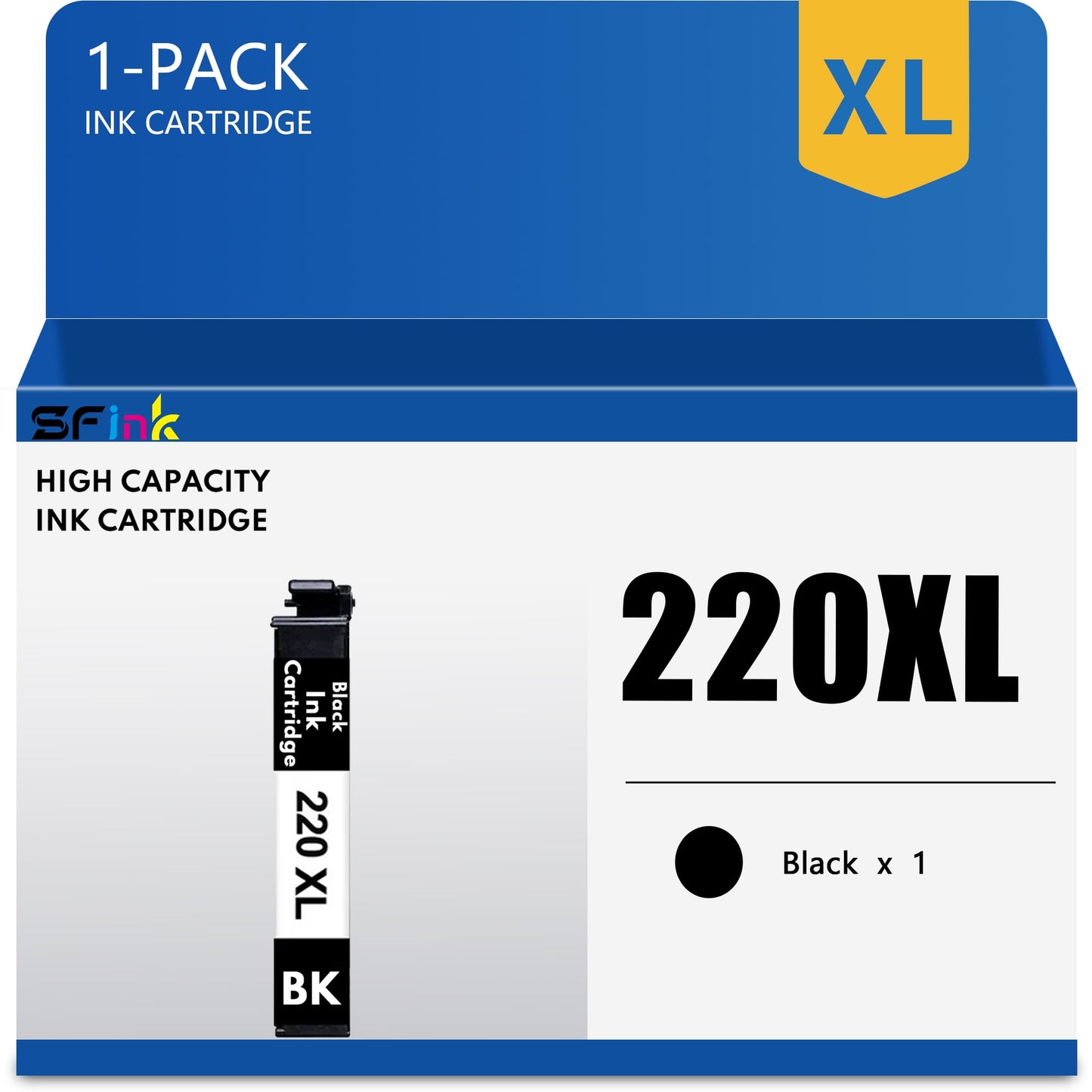220XL 220 T220XL Ink Cartridge Compatible for Epson 220 XL T220XL Ink Cartridges for Expression XP-320 XP-420 Workforce WF-2760 WF-2750 WF-2630 WF-2650 WF-2660 (Black 1-Pack)