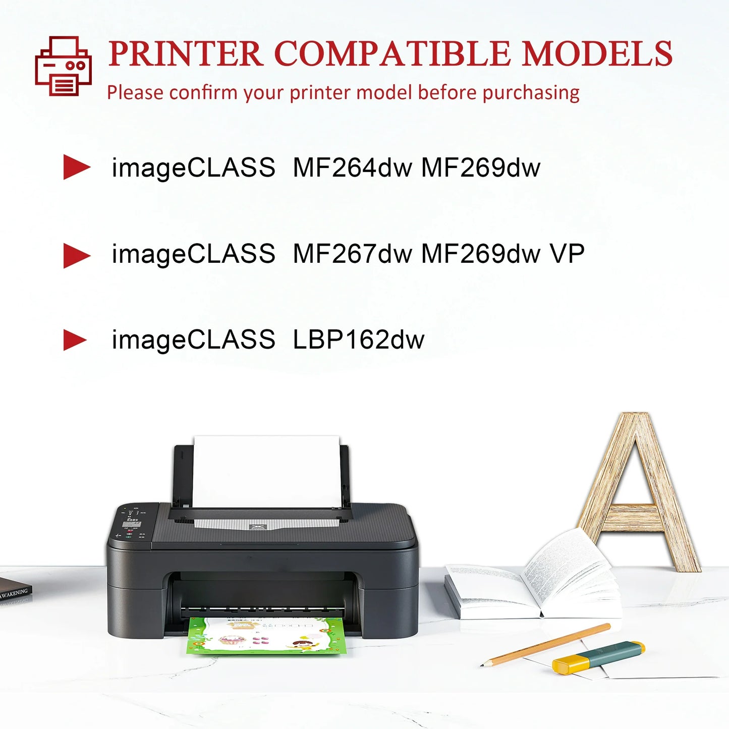 051 Toner Cartridge Replacement for Canon 051 Toner Cartridges for ImageCLASS MF264dw MF267dw Printer
