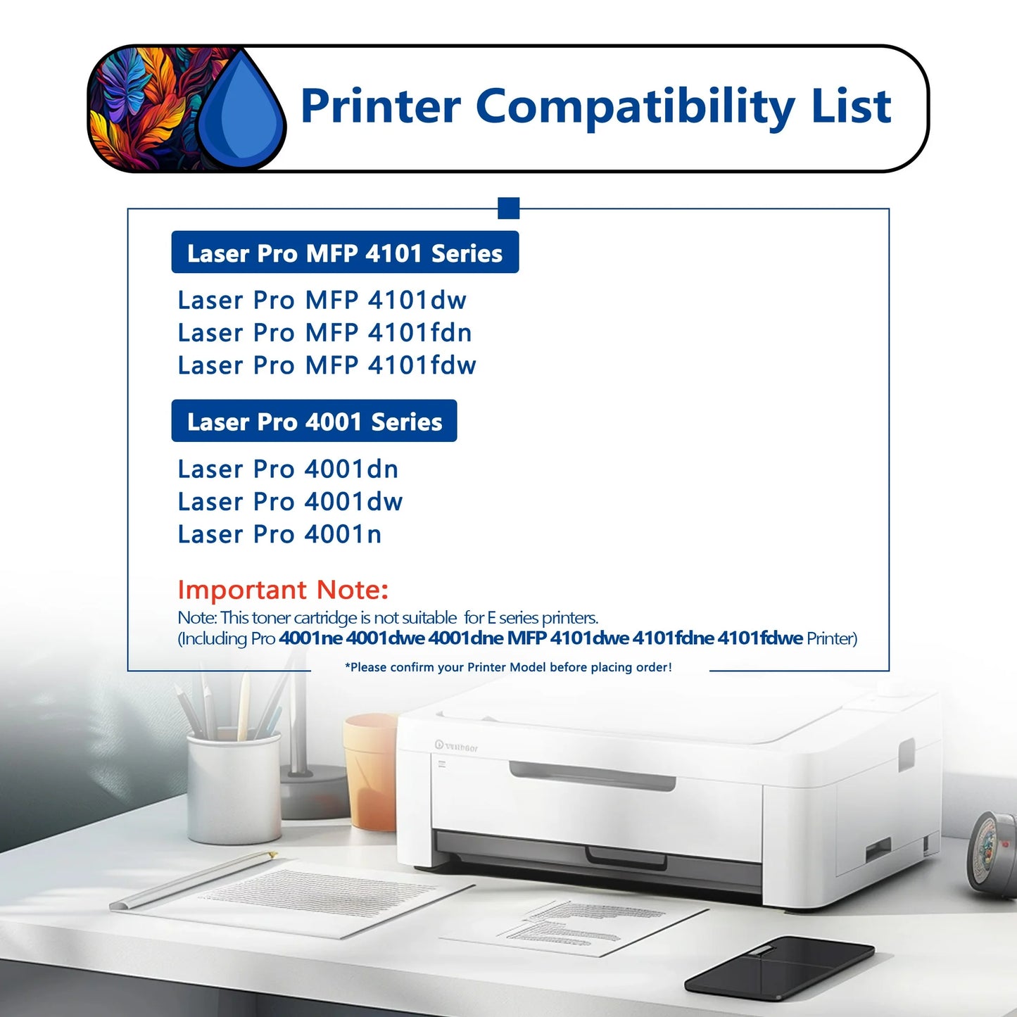 148A Toner Cartridge 2 Pack Compatible for HP 148A W1480A Black Toner Cartridges for Laser Pro 4001, MFP 4101 Series Printers