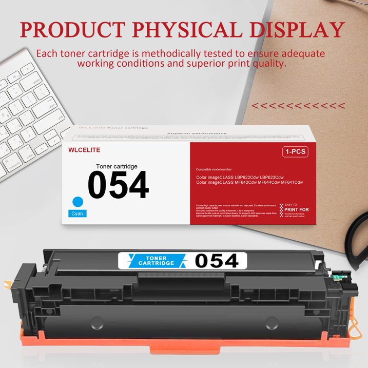 Cyan 054 Toner Cartridge Replacement for Canon 054 Toner Cartridges for LBP622Cdw LBP623Cdw Printer