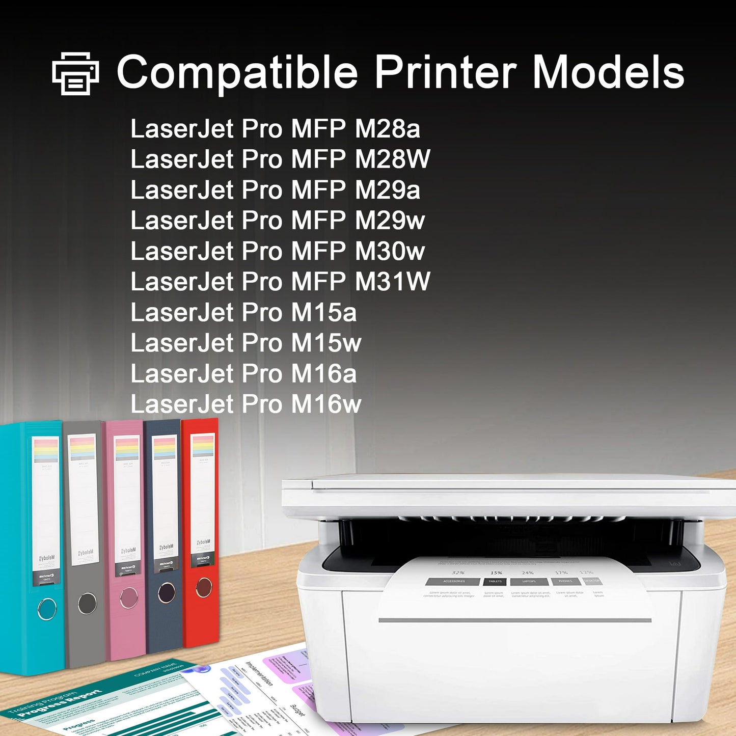 48A Toner Cartridges Black Compatible for HP 48A CF248A for Pro M15w M15a M16w M16a M28w M29w M29a M30w Printer (1 Pack)