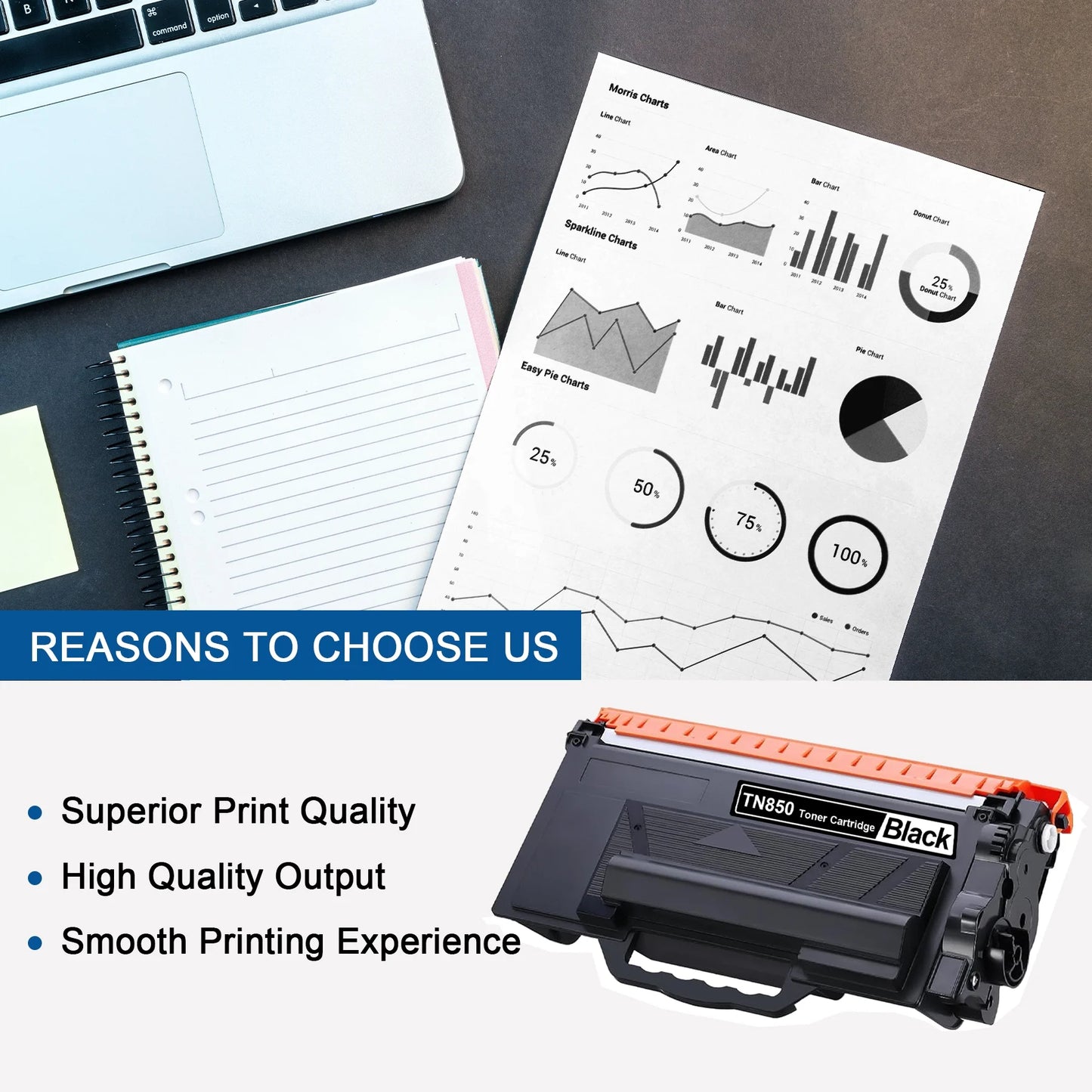 TN850 Toner Cartridge Set Replacement for Brother TN850 Toner Cartridge for Brother HL-L6200DW HL-L6200DWT MFC-L5700DW MFC-L5800DW DCP-L5500DN Printer