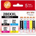 280 281 Ink Cartridge Replacement for Canon PGI-280XXL CLI-281XXL Ink Cartridge Printer 5 Pack