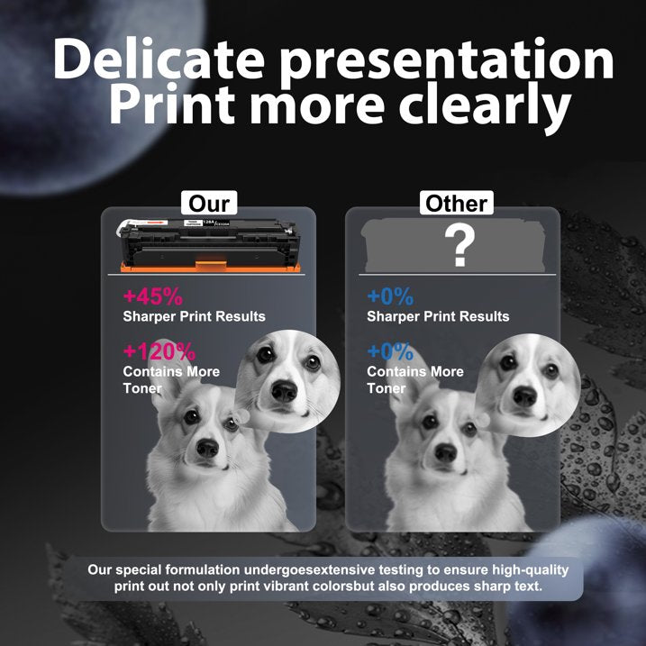 128A Black Toner Cartridge Compatible for HP 128A CE320A Toner Cartridges for Printer (2 Pack)
