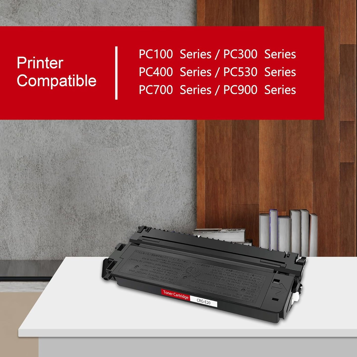 E20 High-Yield Black Toner Cartridge - PINOS Compatible E20 1492A002 Toner Replacement for Canon E20 Toner PC100 / 300 / 400 / 530 / 700 / 900 Series Printer, 1 Pack